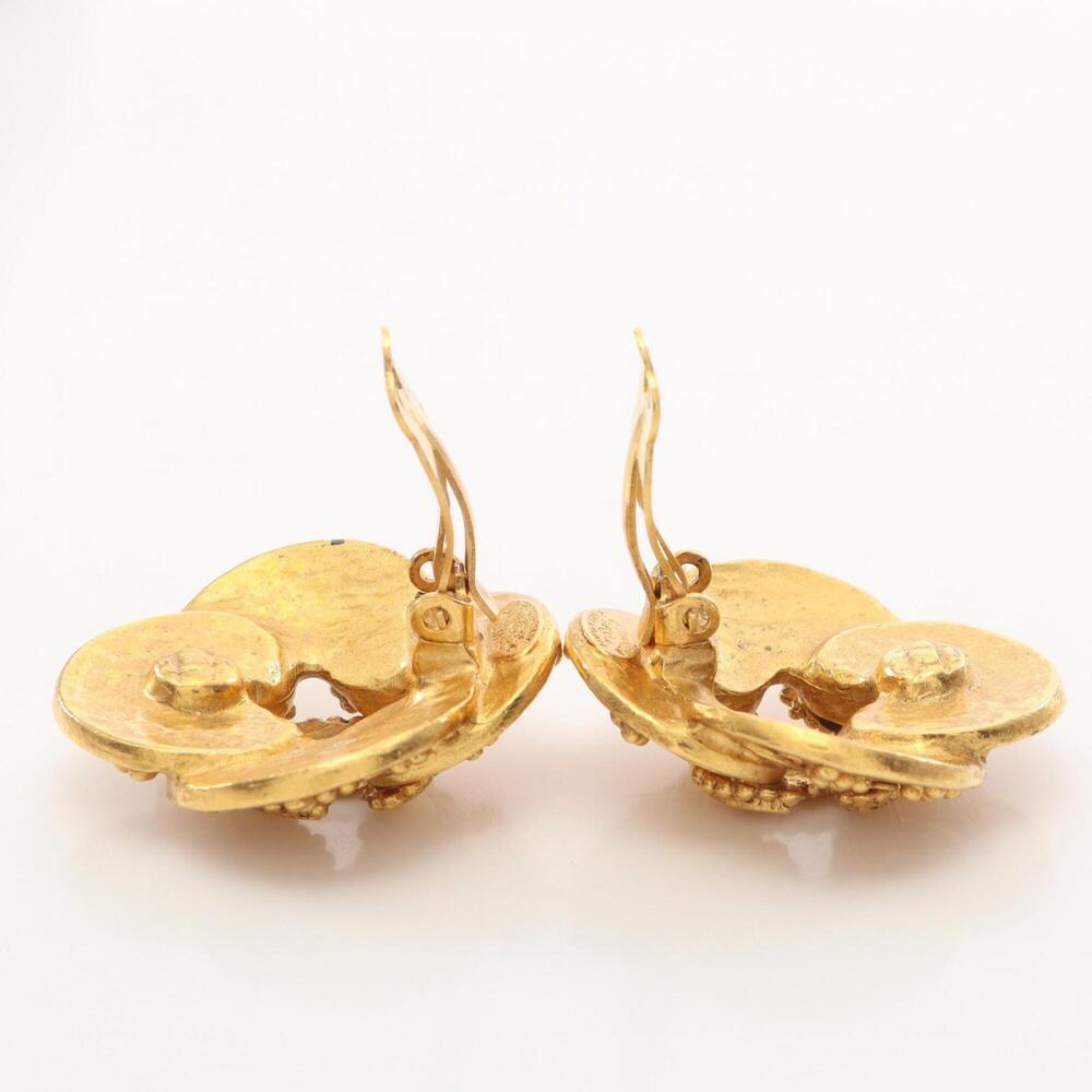CHANEL Gold Logo Earrings - Picture 6 of 8